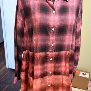J Jill plaid Button-Up Dress